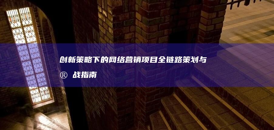 创新策略下的网络营销项目全链路策划与实战指南